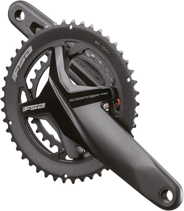 FSA Gossamer Pro Crankset 2x 46/30T Chainrings 172.5mm Arm Length 120/90BCD 386EVO Spindle – BLK