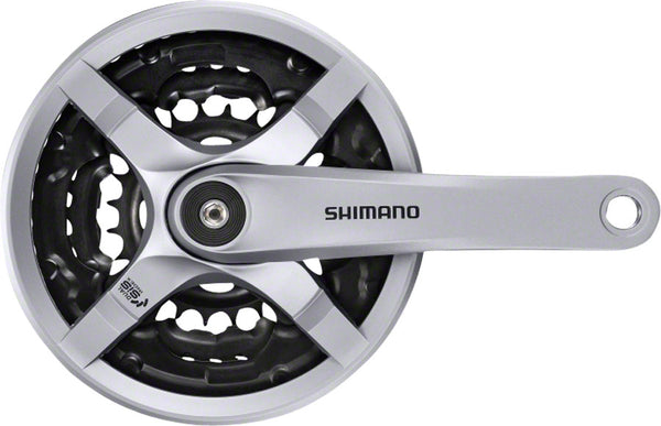 Shimano Tourney FC-TY501 Crankset - 170mm 6/7/8-Speed 42/34/24t Riveted Square Taper JIS Spindle Interface Silver