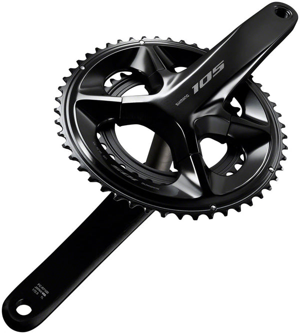 Shimano 105 FC-R7100 Crankset - 172.5mm 12-Speed 50/34t 110 Asymmetric BCD Hollowtech II Spindle Interface BLK