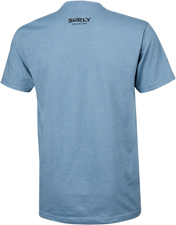 Surly Skullet Short Sleeve T-Shirt - Unisex Slate Blue Large