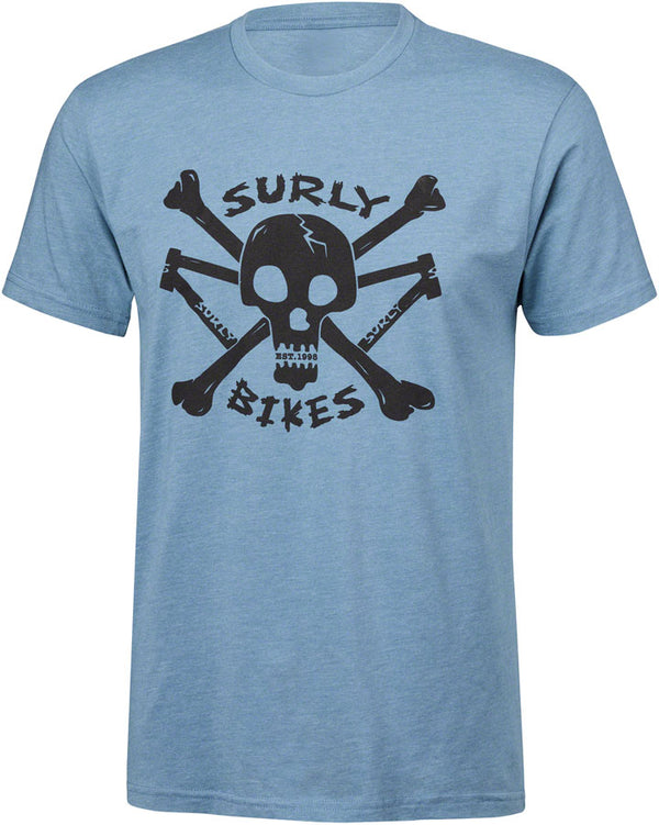 Surly Skullet Short Sleeve T-Shirt - Unisex Slate Blue - X-Small