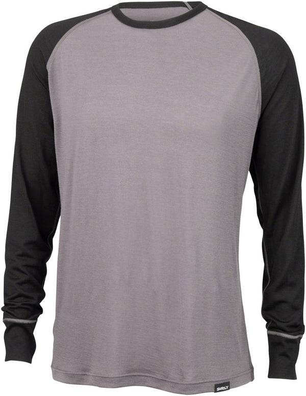 Surly Merino Raglan T-Shirt - Gray/Black LG