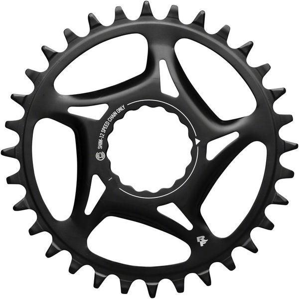 RaceFace Narrow Wide Direct Mount CINCH Steel Chainring - Shimano 12-Speed requires Hyperglide+ compatible chain 34t BLK