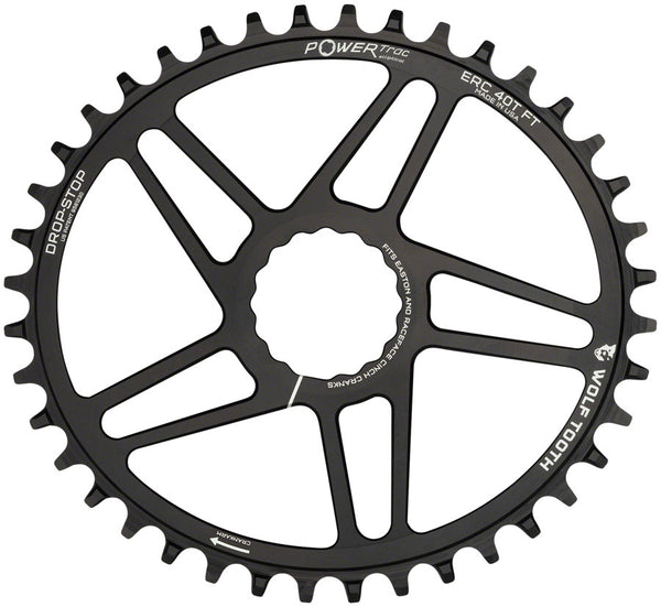 Wolf Tooth Elliptical Direct Mount Chainring - 42t RaceFace/EastonCINCH Direct Mount 3mm Offset Drop-Stop B Flattop Compatible BLK