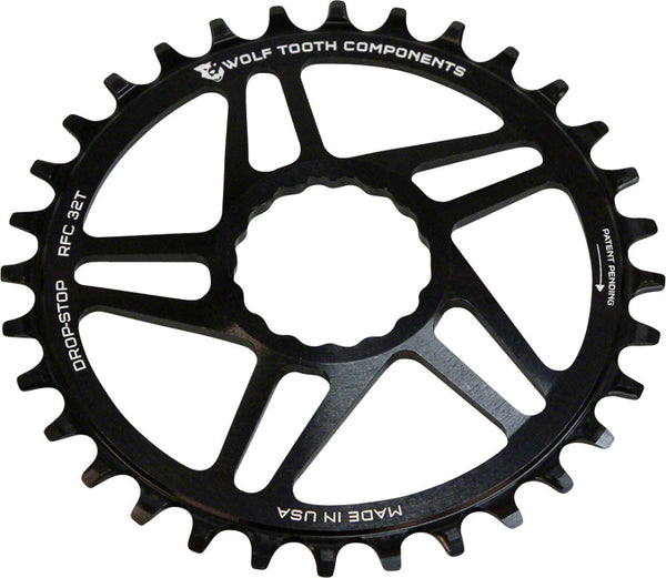 Wolf Tooth Direct Mount Chainring - 34t RaceFace/Easton CINCH Direct Mount Drop-Stop A 6mm Offset BLK