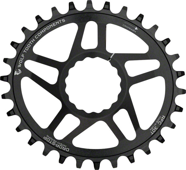 Wolf Tooth Elliptical Direct Mount Chainring - 30t RaceFace/EastonCINCH Direct Mount Drop-Stop A 6mm Offset BLK