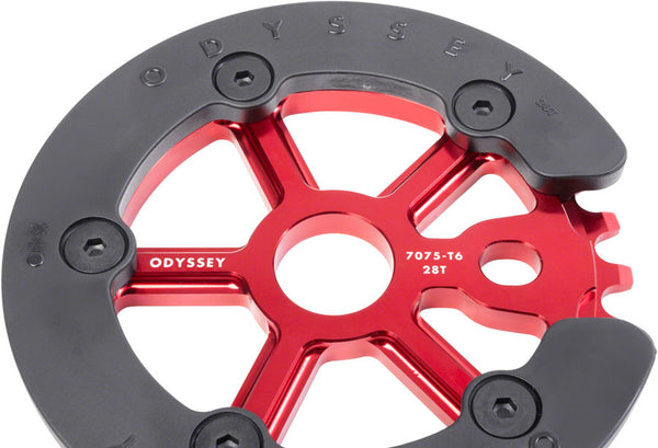 Odyssey Utility Pro Guard Sprocket - 28t Anodized Red