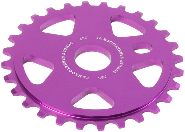 Sunday Sabretooth V2 Sprocket - 28t Anodized Purple