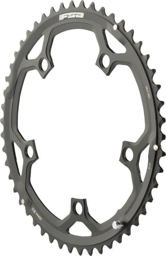 Full Speed Ahead Pro Road Triple Chainring - 50t 130 BCD Aluminum N-11 Black