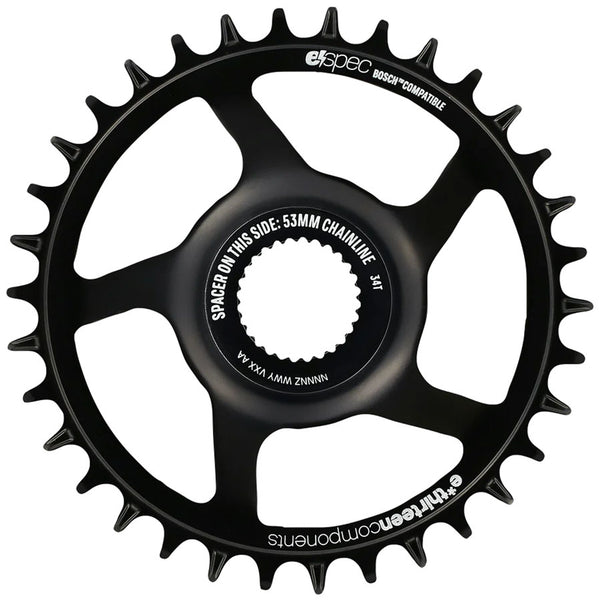 e*thirteen Helix Race e*spec  Chainring 36T Bosch Gen4 Direct Mount 13mm Offset Shimano/SRAM 11/12s Compatible BLK