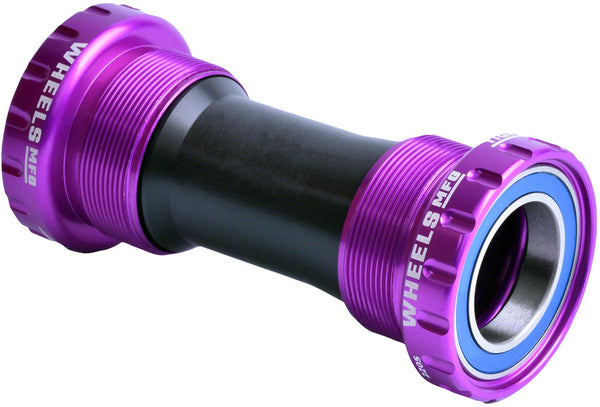 Wheels Manufacturing BSA Bottom Bracket - Shimano Hollowtech II Spindle ABEC 3 Purple