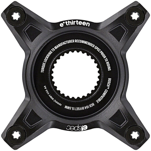 e*thirteen e*spec 104BCD Aluminum Direct Mount Spider - 104BCD 55mm CL Incl. Bolts Bosch Gen4 BLK