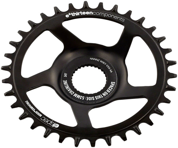 e*thirteen e*spec Steel Direct Mount Chainring - 34T Bosch CX Gen4 CL 53/55 via Spacer BLK