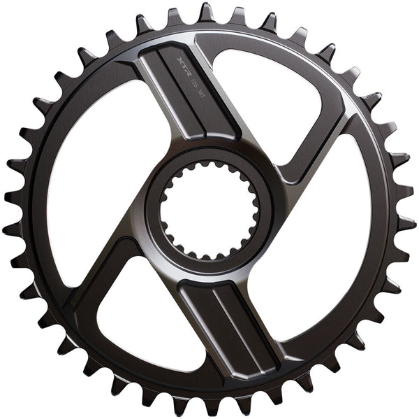Shimano XTR SM-CRM96 1x Direct Mount Chainring - 38t Shimano Direct Mount For 12-Speed HG+ Chain Fits M9200 M9220 Crank Dark Gray