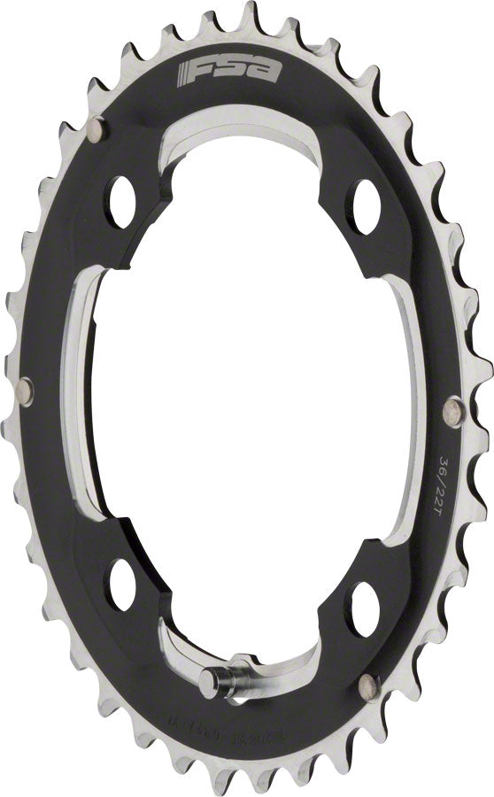 Full Speed Ahead MTB Pro Double Chainring - 36t 104 BCD 4-Bolt Aluminum M11 BLK