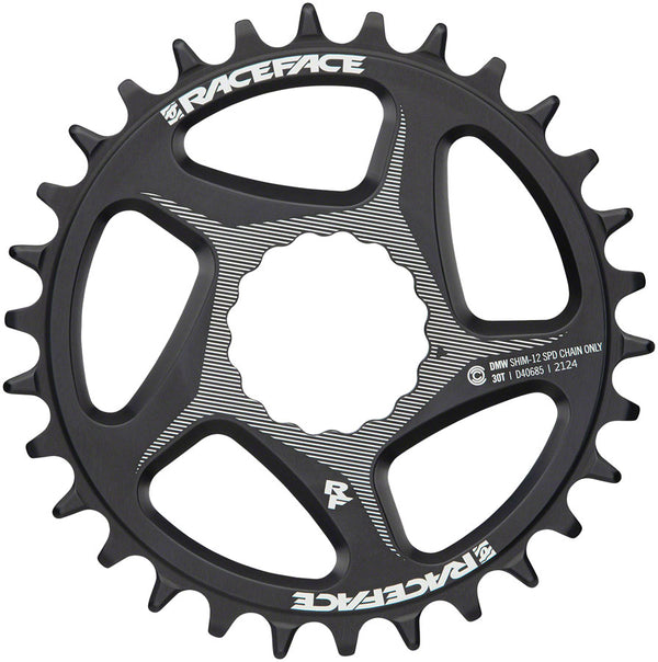 RaceFace Direct Mount Wide Chainring - 30t DM CINCH For Shimano 12-Speed HG+ Compatible Chain BLK