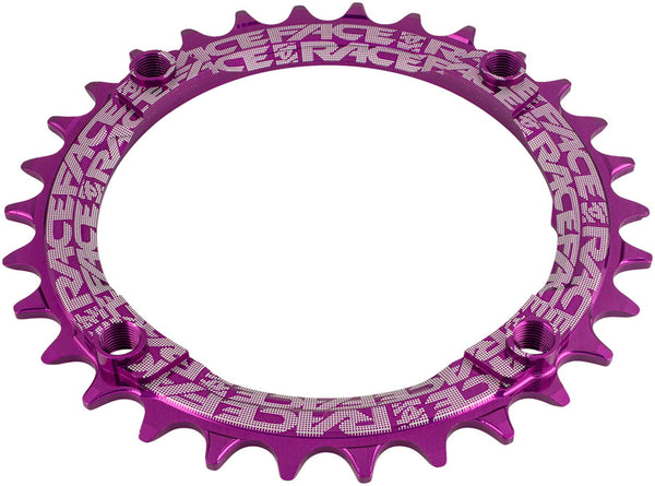 RaceFace 1x Narrow Wide Chainring - 30t 104 BCD 10-12 Speed 7075 Aluminum Purple