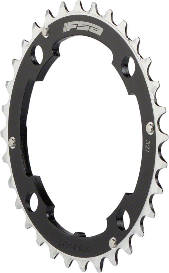 Full Speed Ahead MTB Pro Double Chainring - 38t 104 BCD 4-Bolt Aluminum D10 BLK