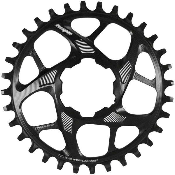 Hope Spiderless Retainer Chainring - 28t Boost Hope Direct Mount R22 Black