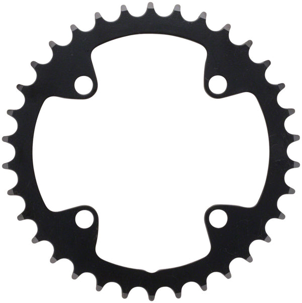 Full Speed Ahead Omega/Vero Pro Steel Road Double Chainring - 36t 90 BCD Steel N-11 BLK