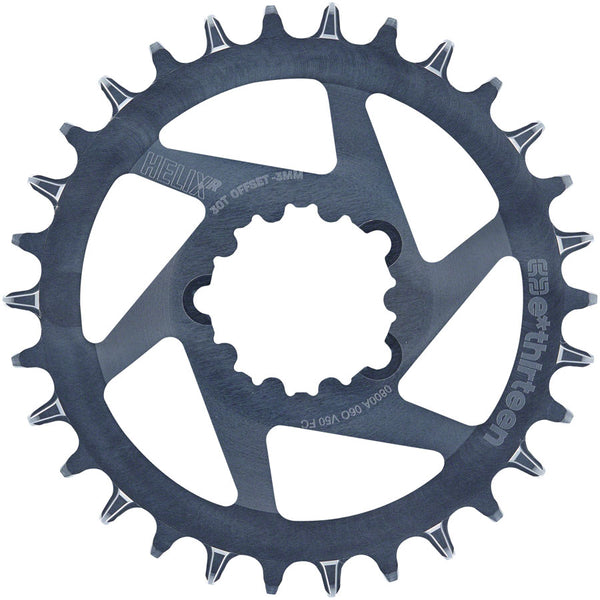 e*thirteen Helix R Guidering - 30t 11/12-Speed 3mm Offset SRAM 3-Bolt DM Gray