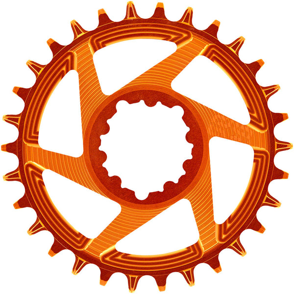 e*thirteen Helix R Guidering - 30t 11/12-Speed 3mm Offset SRAM 3-Bolt DM Naranja