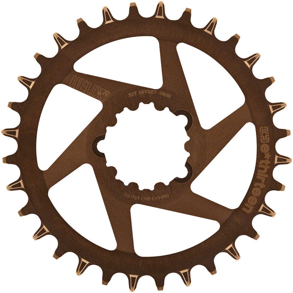 e*thirteen Helix R Guidering - 32t 11/12-Speed 3mm Offset SRAM 3-Bolt DM Bronze