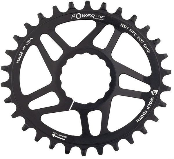 Wolf Tooth Components Elliptical Cinch Boost Chainring (HG+) 30T Black