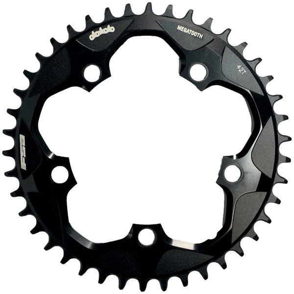 Full Speed Ahead Super Road Megatooth Chainring - 42t 110mm BCD 5-Bolt Aluminum For 1x11-Speed BLK