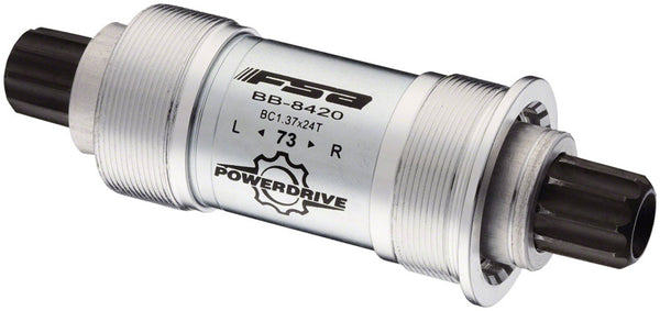 Full Speed Ahead 8420ST Power Drive Bottom Bracket - English 73x113mm Full Speed Ahead Power Drive Spindle Silver