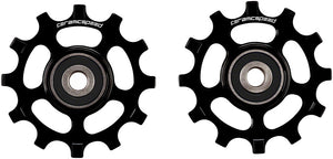 CeramicSpeed Pulley Wheels SRAM AXS Road 12-Speed - 12 Tooth Coated Races Alloy BLK