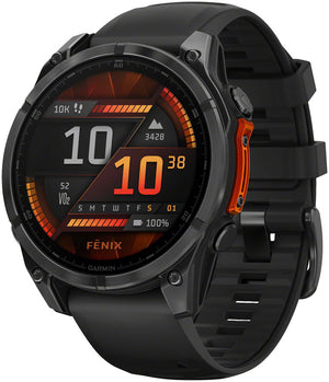 Garmin fenix 8 Smartwatch - 47mm AMOLED Slate Gray with Black Silicone Band