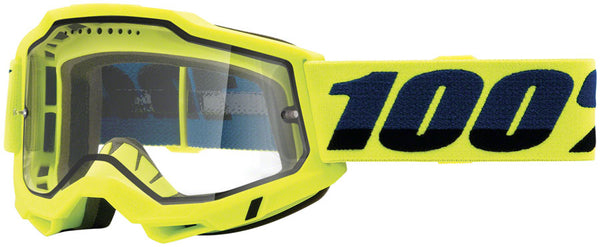 100% Accuri 2 Enduro MTB Goggles - Flourescent Yellow/Clear