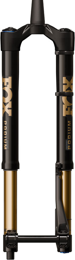 FOX Factory Podium Inverted Suspension Fork - 29" 160 mm 20TA x 110 mm 44mm Offset GRIP X2 58HT Crown BLK/Podium Gold