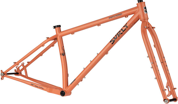 Surly Karate Monkey Frameset - 27.5" Steel Peach Salmon Sundae Medium