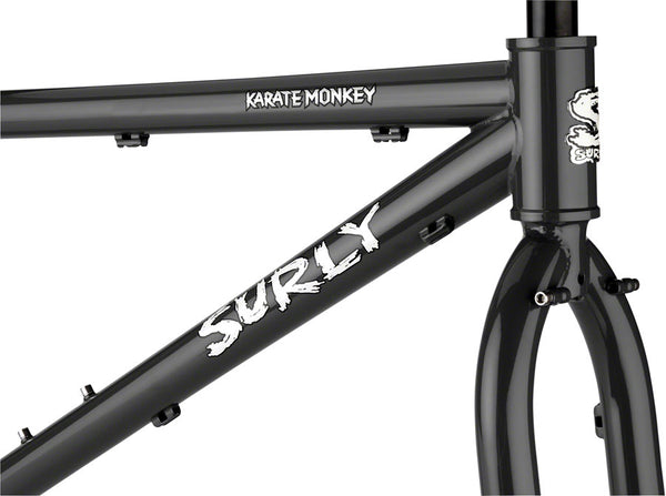 Surly Karate Monkey Frameset - 27.5" Steel Hi-Viz Black X-Small