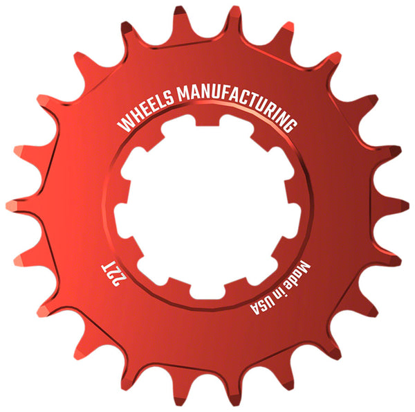 Wheels Manufacturing SOLO-SPEED Cog - 22t Fits SOLO-SPLINE SOLO-XD kits Red
