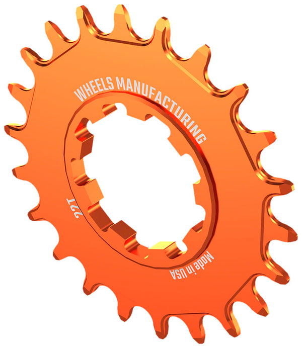 Wheels Manufacturing SOLO-SPEED Cog - 22t Fits SOLO-SPLINE SOLO-XD kits Orange
