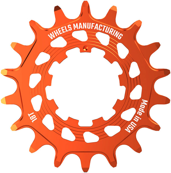 Wheels Manufacturing SOLO HG Cog - 18t Fits SOLO-HG Kits Orange