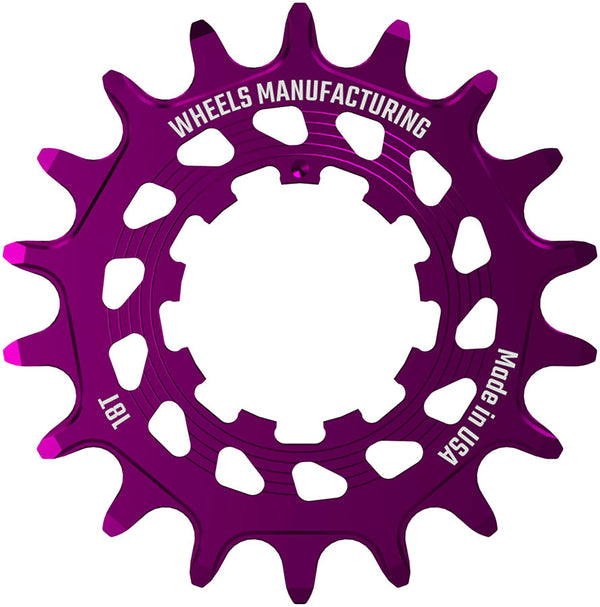 Wheels Manufacturing SOLO HG Cog - 18t Fits SOLO-HG Kits Purple