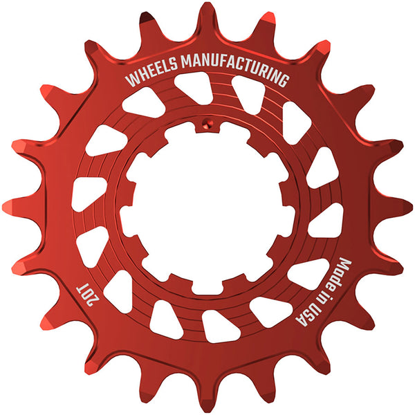 Wheels Manufacturing SOLO HG Cog - 20t Fits SOLO-HG Kits Red