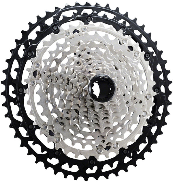 Shimano XT CS-M8100 Cassette - 12-Speed 10-51t Silver/Black Micro Spline