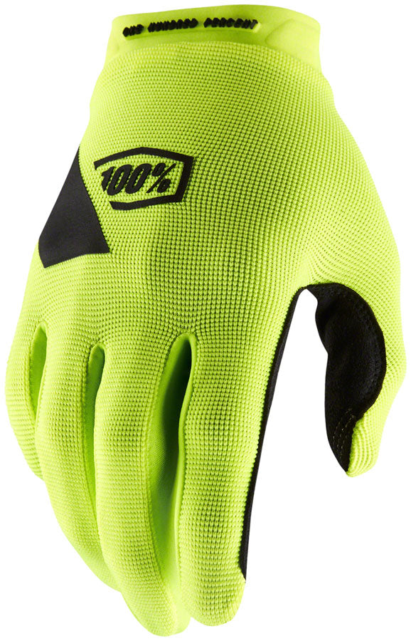 100% Ridecamp Gloves - Flourescent Yellow Full Finger X-Large