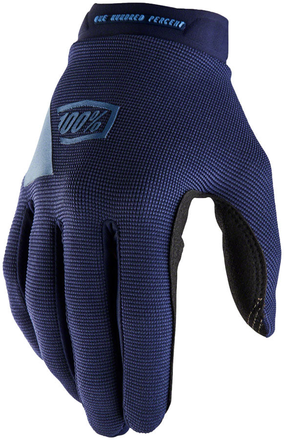 100% Ridecamp Gloves - Navy/Slate Blue Full Finger Small