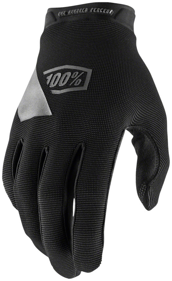 100% Ridecamp Gloves - Black Full Finger Womens Medium