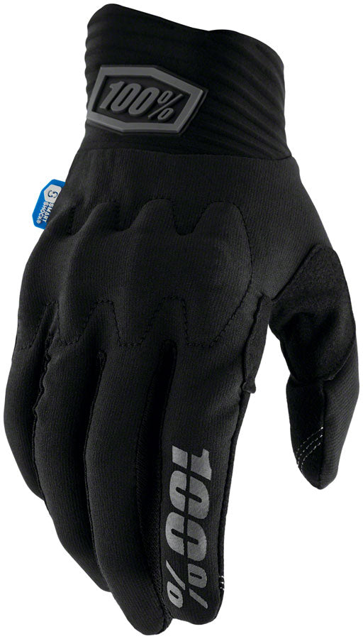 100% Cognito Smart Shock Gloves - Black Full Finger Medium