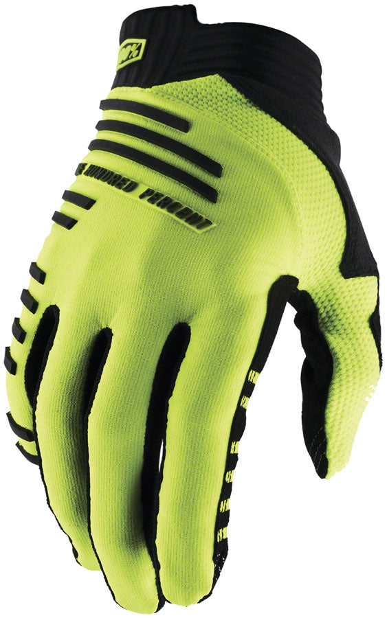 100% R-Core Gloves - Flourescent Yellow Full Finger X-Large