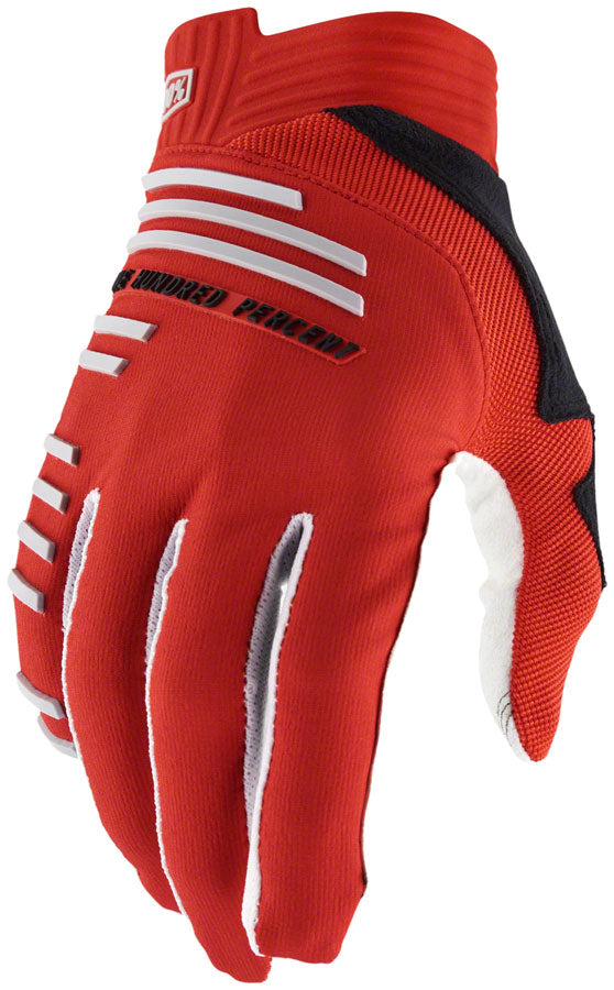 100% R-Core Gloves - Racer Red Full Finger Small