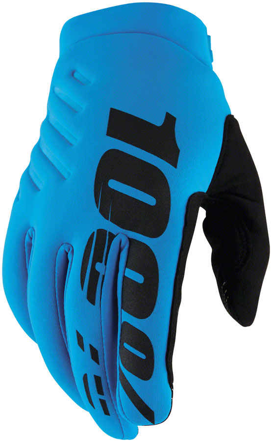 100% Brisker Gloves - Turquoise Full Finger Mens X-Large