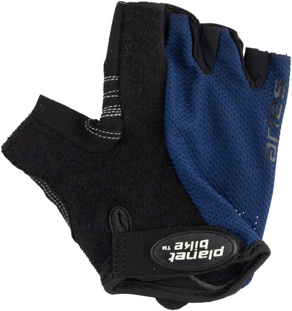 Planet Bike Aries Gloves - Black/Blue Short Finger Large